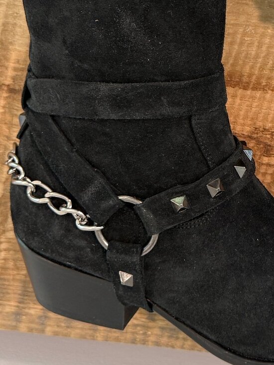 Karl Lagerfeld Paris Men\'s White Label Studded Suede & Leather Boots Size 9M/42 main image 5